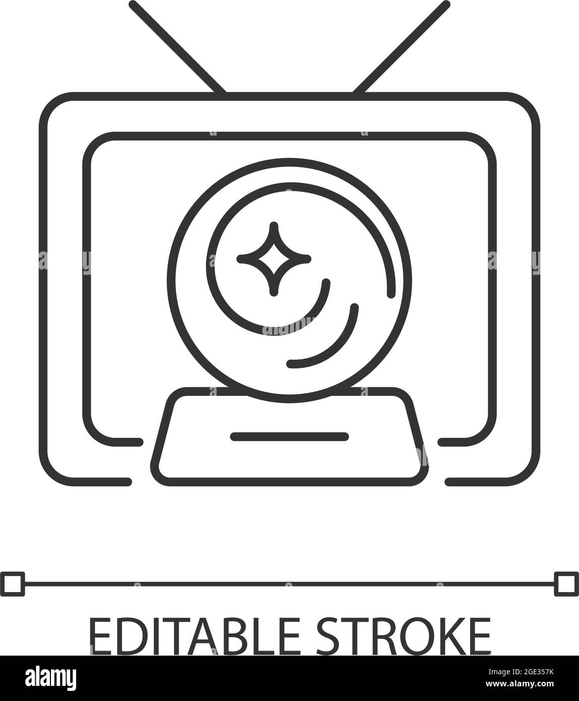 Icône Mystic show Linear Illustration de Vecteur