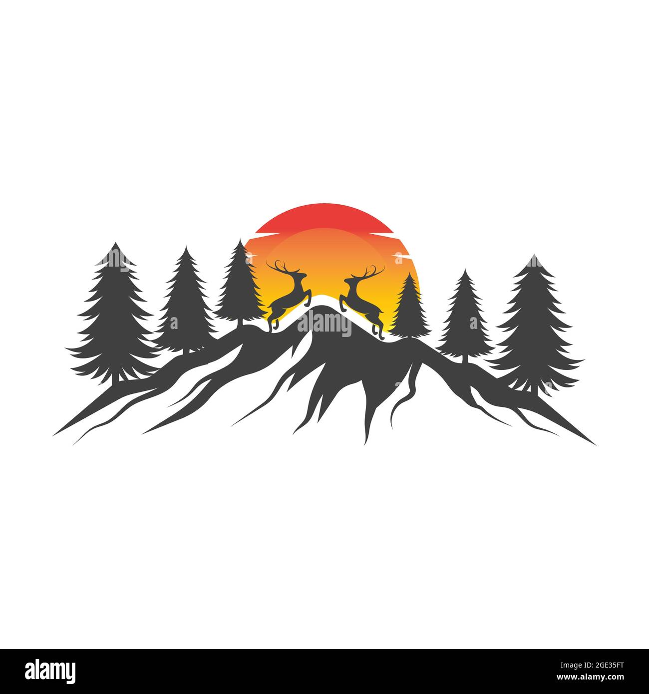 L'icône de montagne modèle logo Vector illustration design Illustration de Vecteur