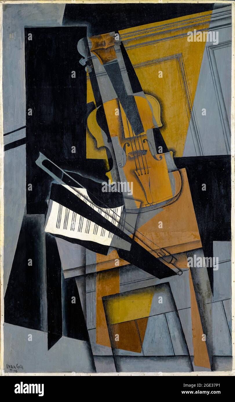 Juan gris, peinture abstraite, le violon, 1916 Banque D'Images