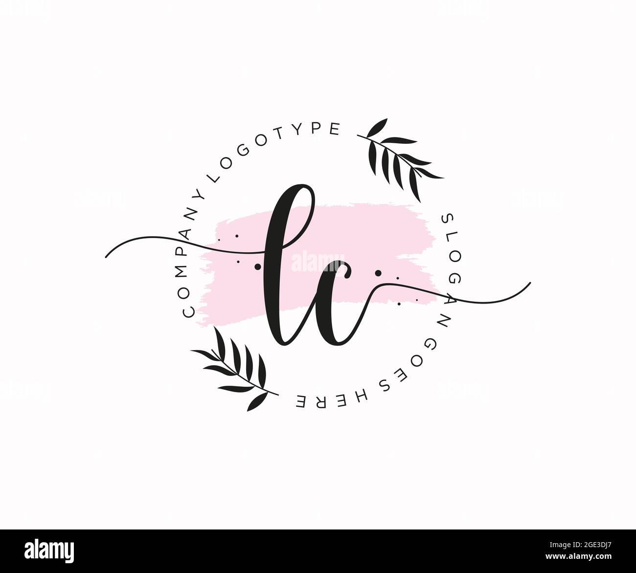 LC logo féminin beauté monogramme et élégant logo design, écriture logo de la signature initiale, mariage, mode, floral et botanique avec la création Illustration de Vecteur