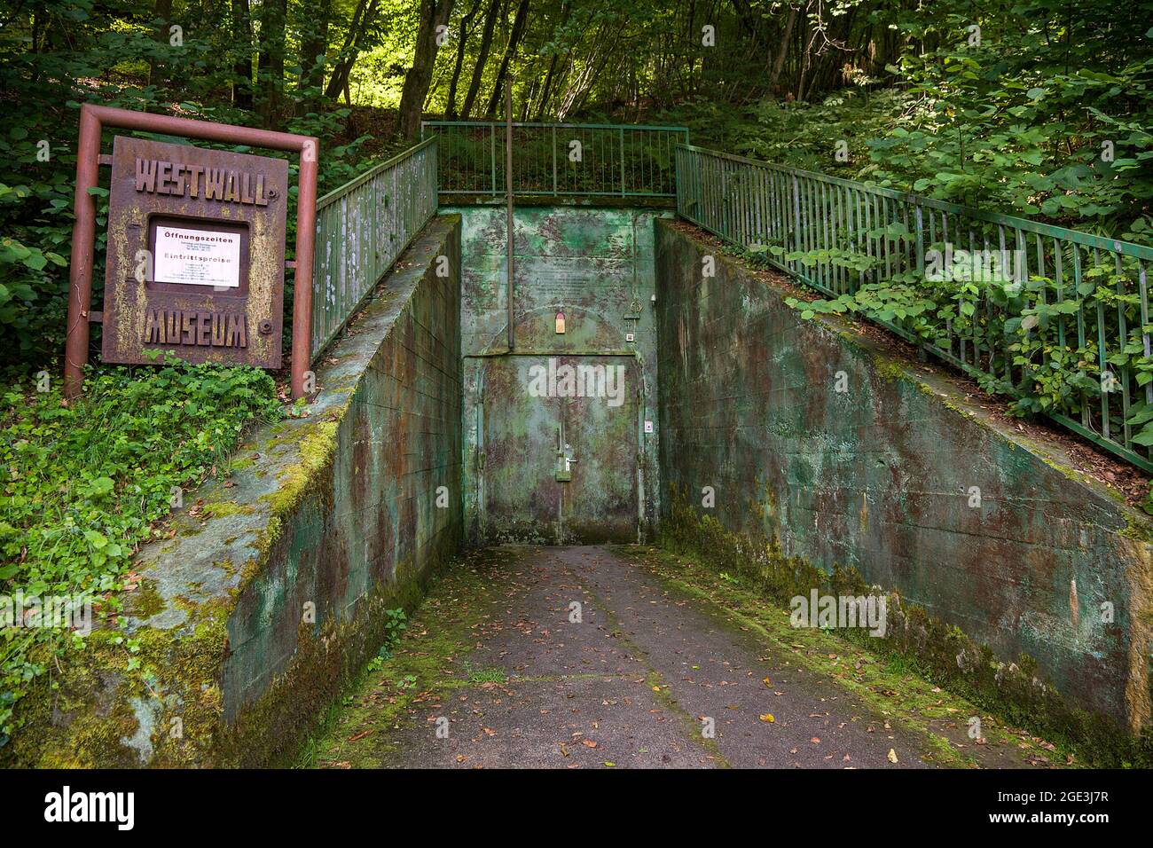 Entrée à la forteresse Siegfried Line, Pirmasens, Rhénanie-Palatinat, Allemagne Banque D'Images