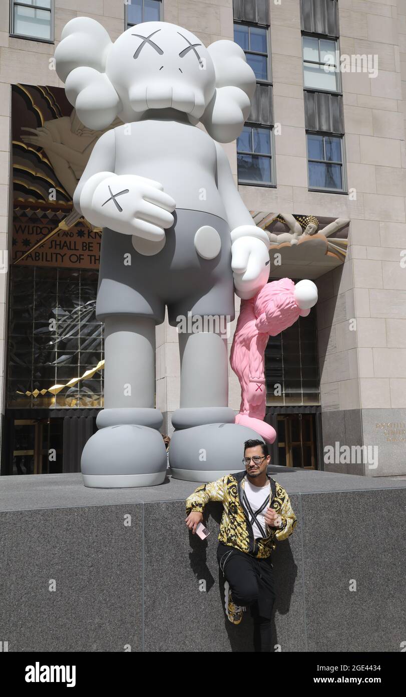 New York, New York, ÉtatsUnis. 16 août 2021. Une vue de la nouvelle sculpture de 18 pieds de