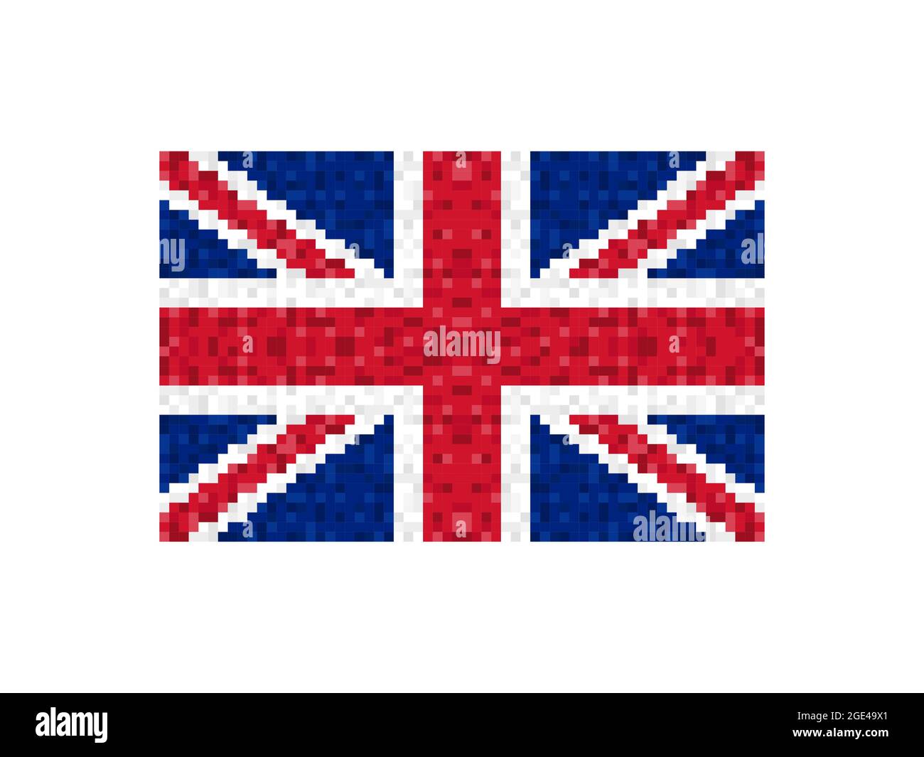 Drapeau de la Grande-Bretagne pixel art. 8-bit Grande-Bretagne signe de drapeau. Design pour une bannière et une affiche de fête. Illustration vectorielle Illustration de Vecteur