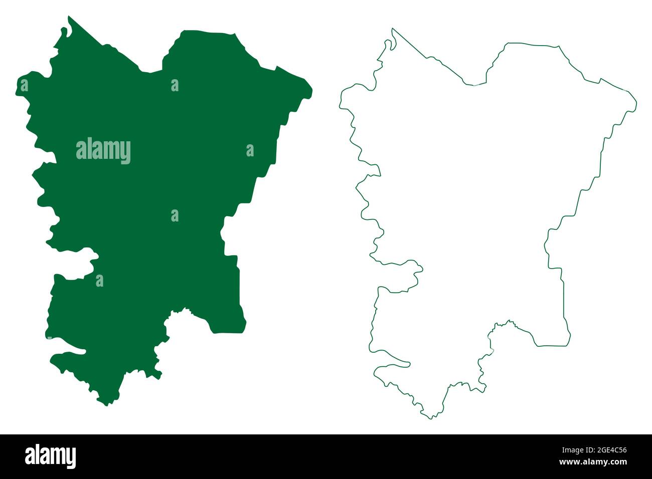 District de Shravasti (État de l'Uttar Pradesh, République de l'Inde) carte illustration vectorielle, scribble esquisse carte de Shravasti Illustration de Vecteur