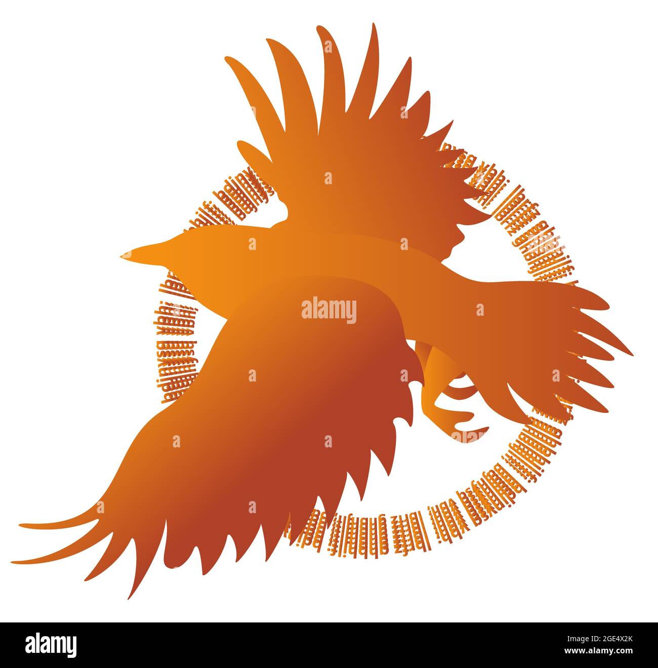 Image vectorielle des silhouettes d'oiseaux en vol Illustration de Vecteur