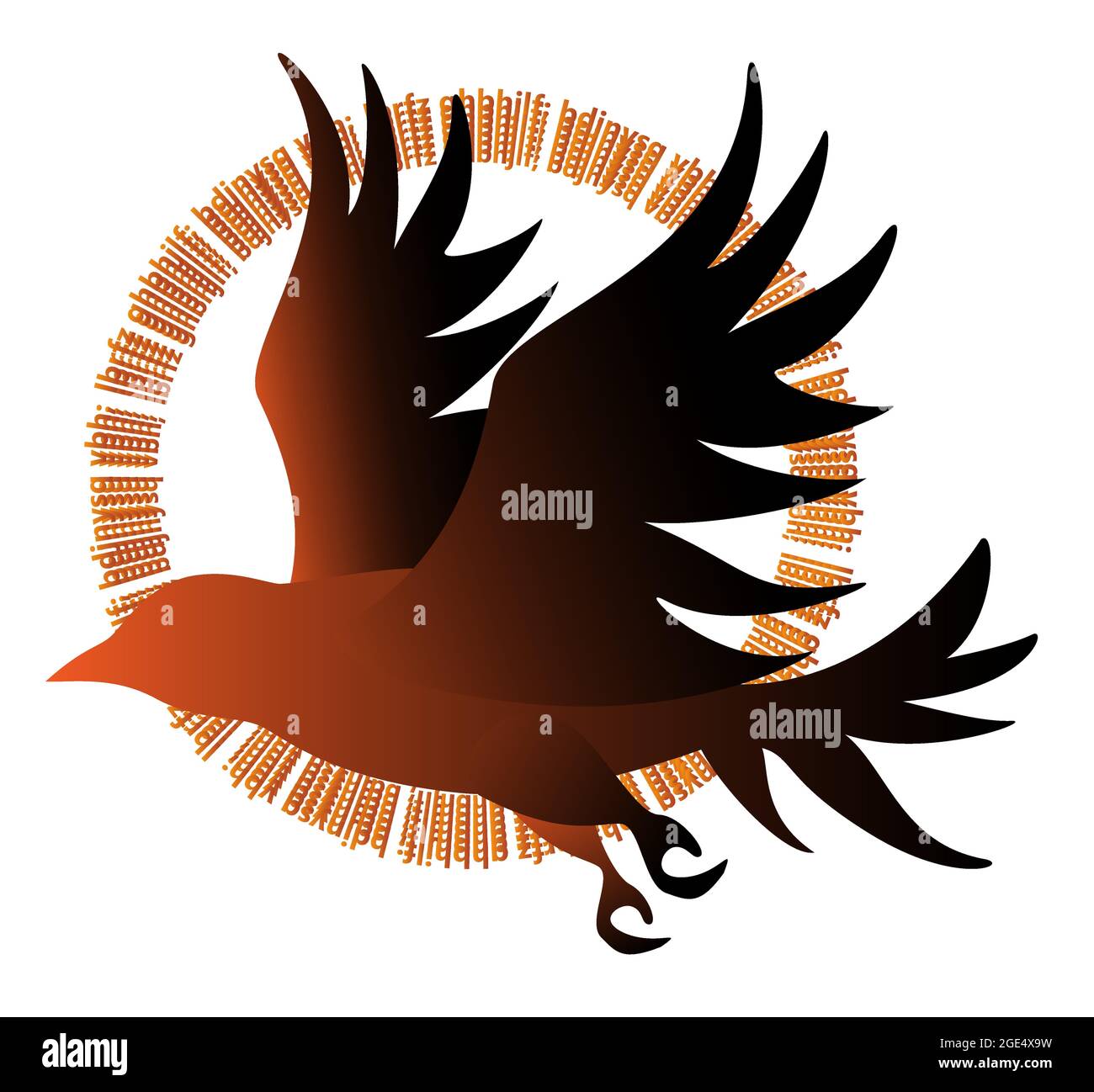 Image vectorielle des silhouettes d'oiseaux en vol Illustration de Vecteur