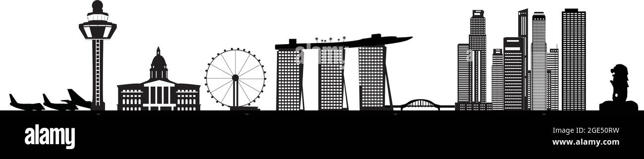 illustration vectorielle de la ville de singapour Illustration de Vecteur