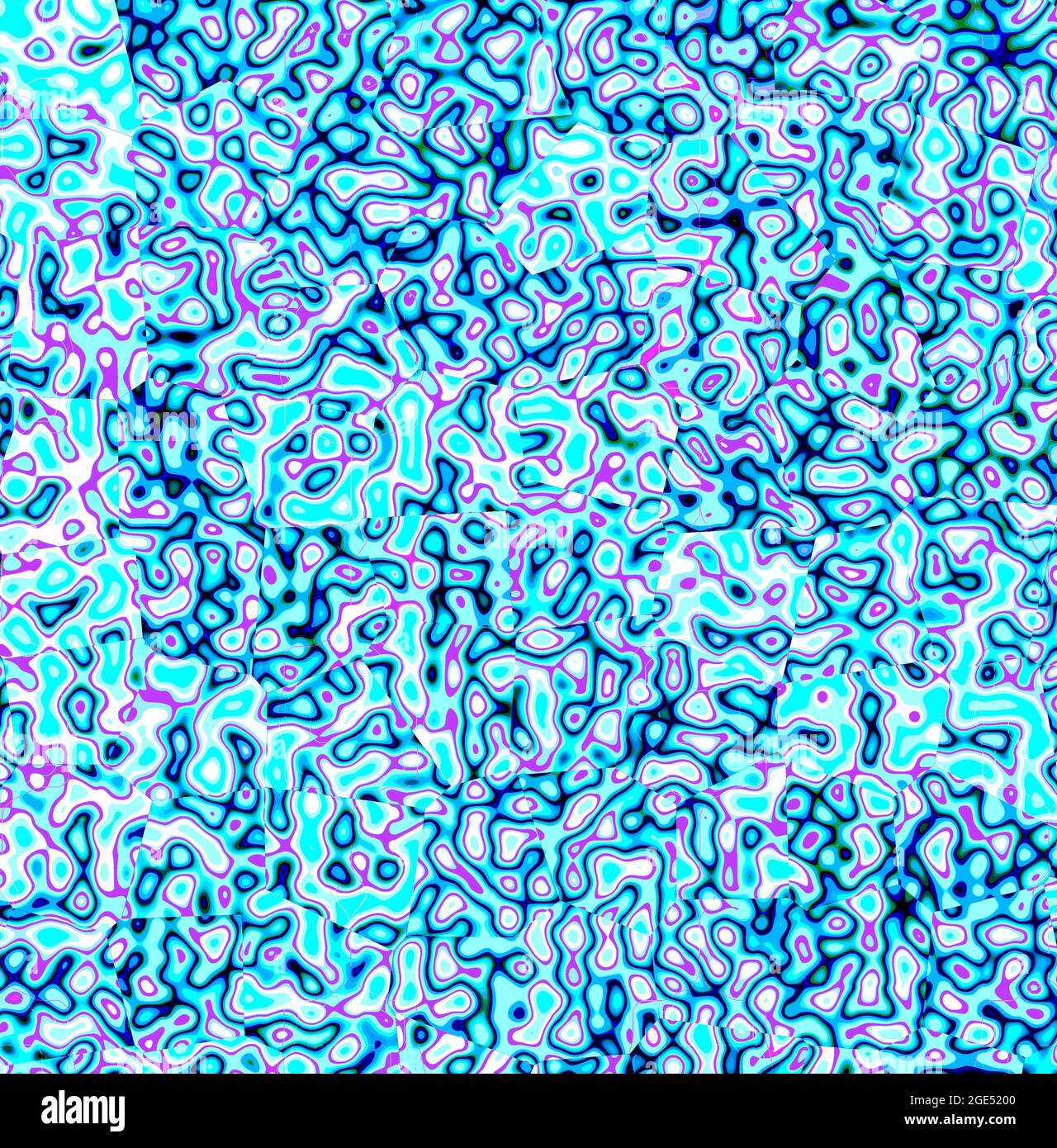 motif de texture psychédélique linéaire bleu Banque D'Images