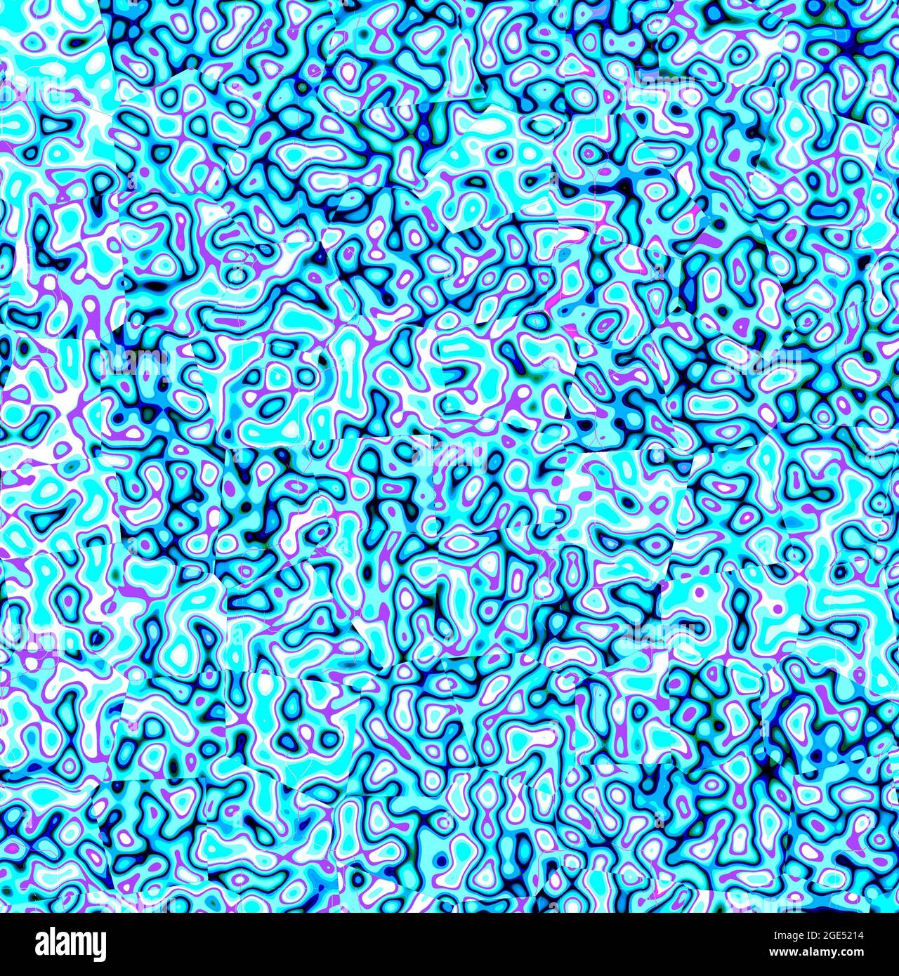 motif de texture psychédélique linéaire bleu Banque D'Images