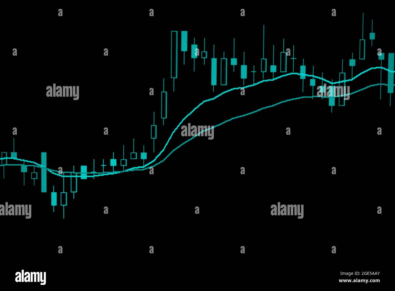Forex graphique des affaires ou graphique boursier bourse de marché,  technique chandelier de prix avec indicateur sur le fond de l'écran  d'ordinateur de carte, stock tradi Photo Stock - Alamy