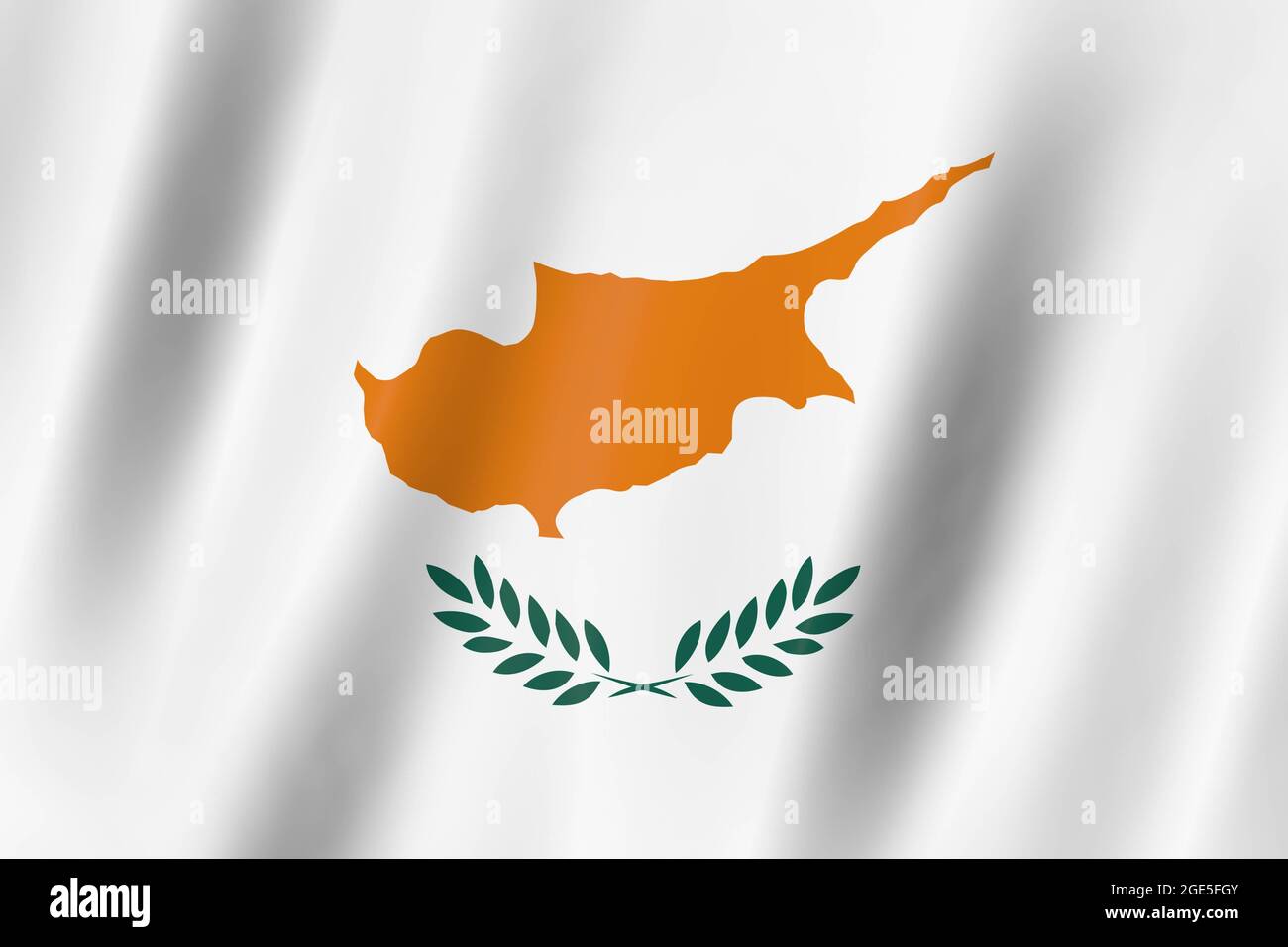 drapeau chypriote, rendu 3d, 8K Banque D'Images