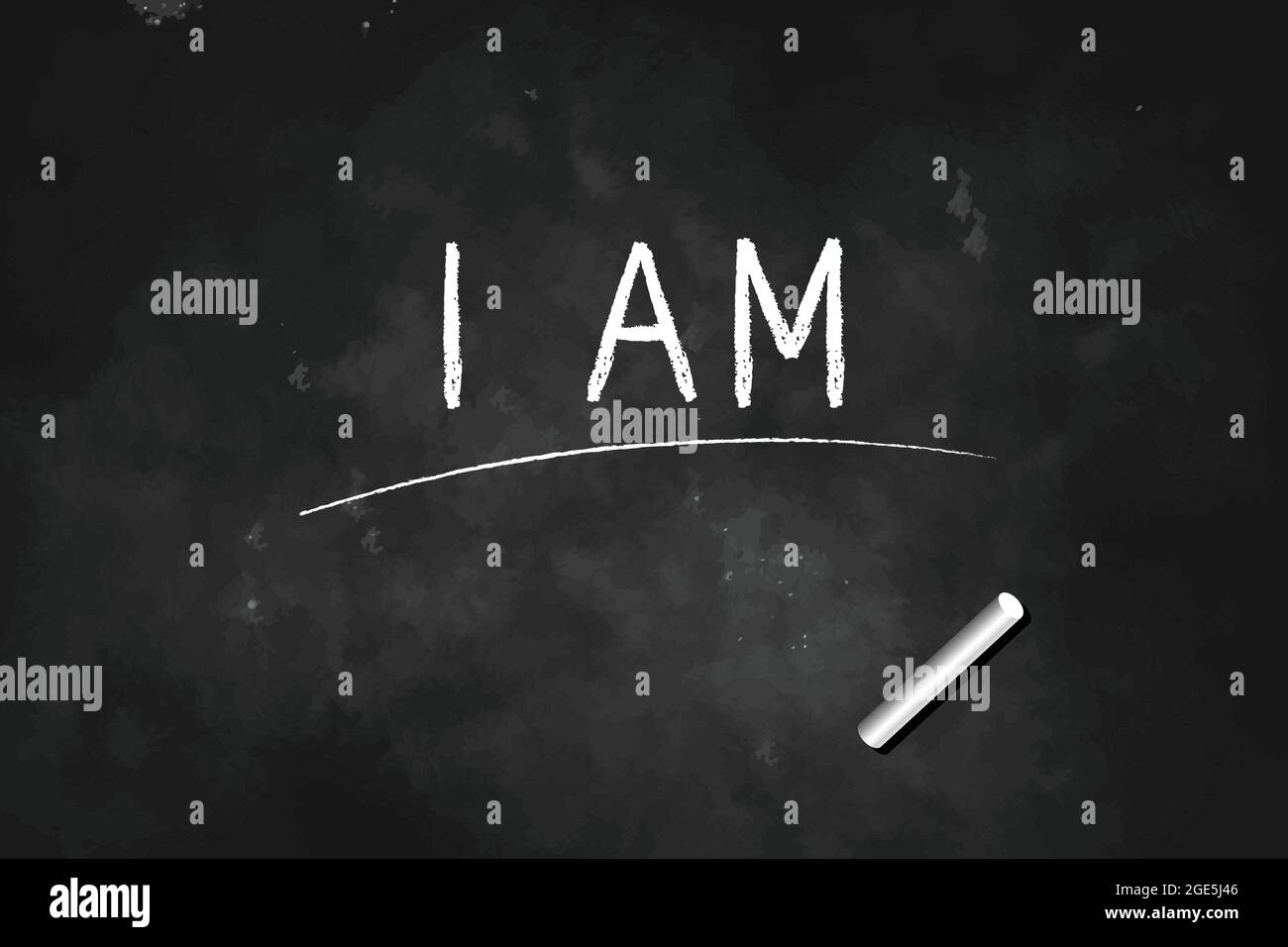 Je suis écrit avec craie sur tableau noir logo design illustration vectorielle Illustration de Vecteur Je suis écrit avec craie sur tableau noir logo design illustration vectorielle Illustration de Vecteur