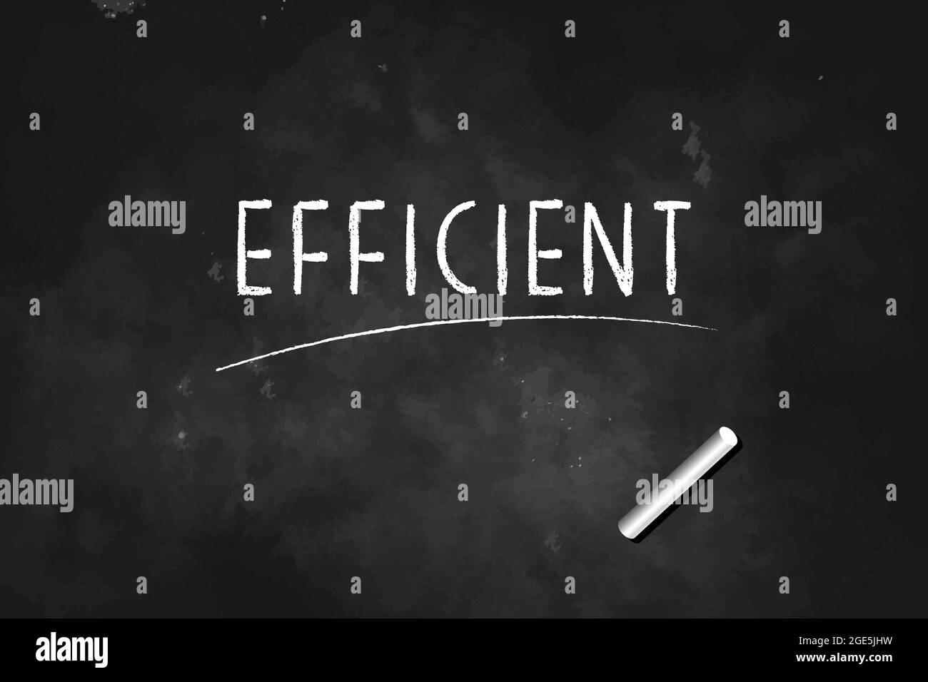Efficace écrit avec craie sur tableau noir logo design illustration vectorielle Illustration de Vecteur