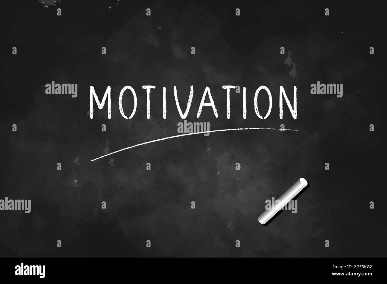 Motivation écrite avec craie sur tableau noir logo design illustration vectorielle Illustration de Vecteur