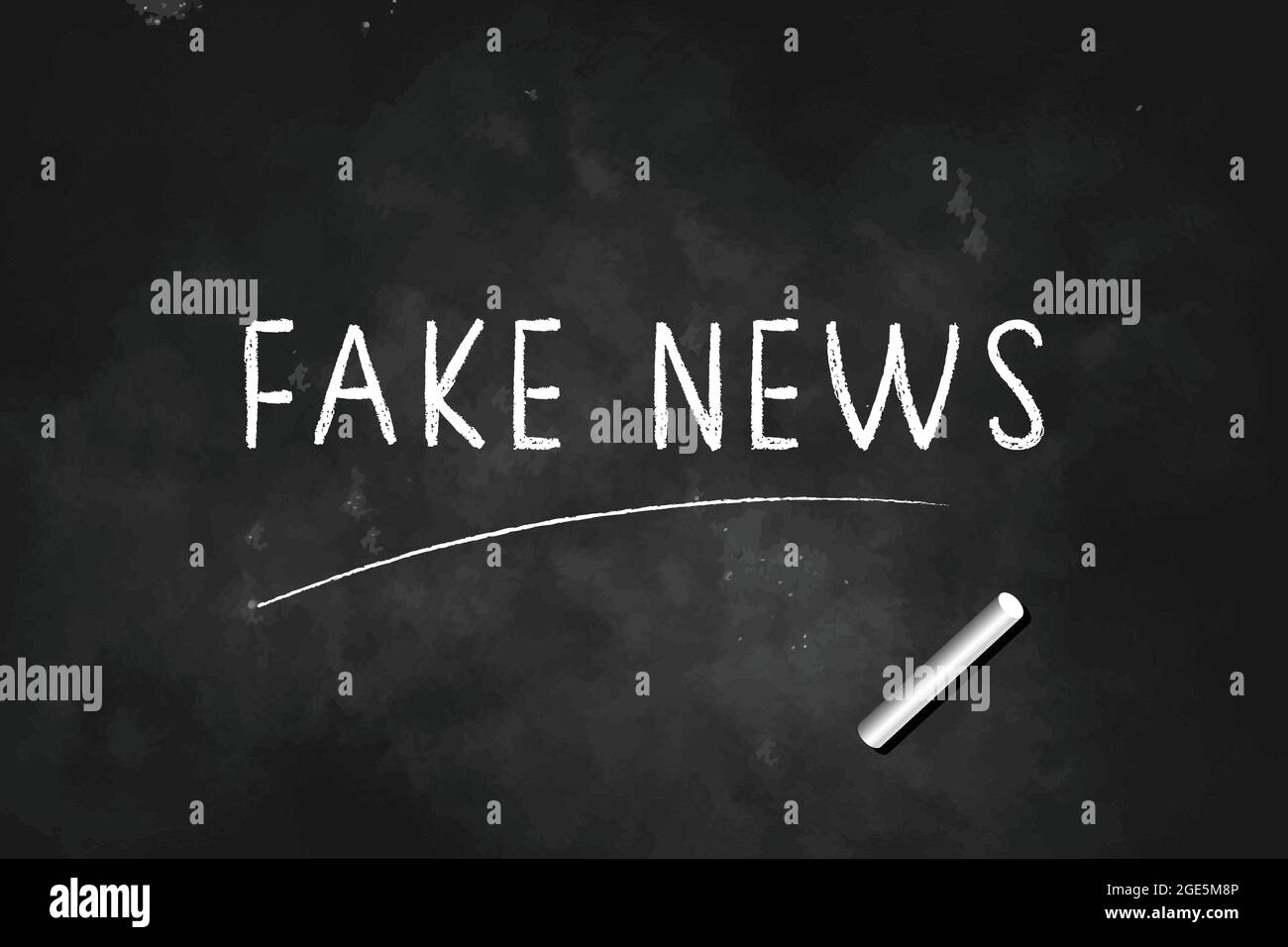FAUSSES NOUVELLES écrites avec craie sur tableau noir logo design illustration vectorielle Illustration de Vecteur
