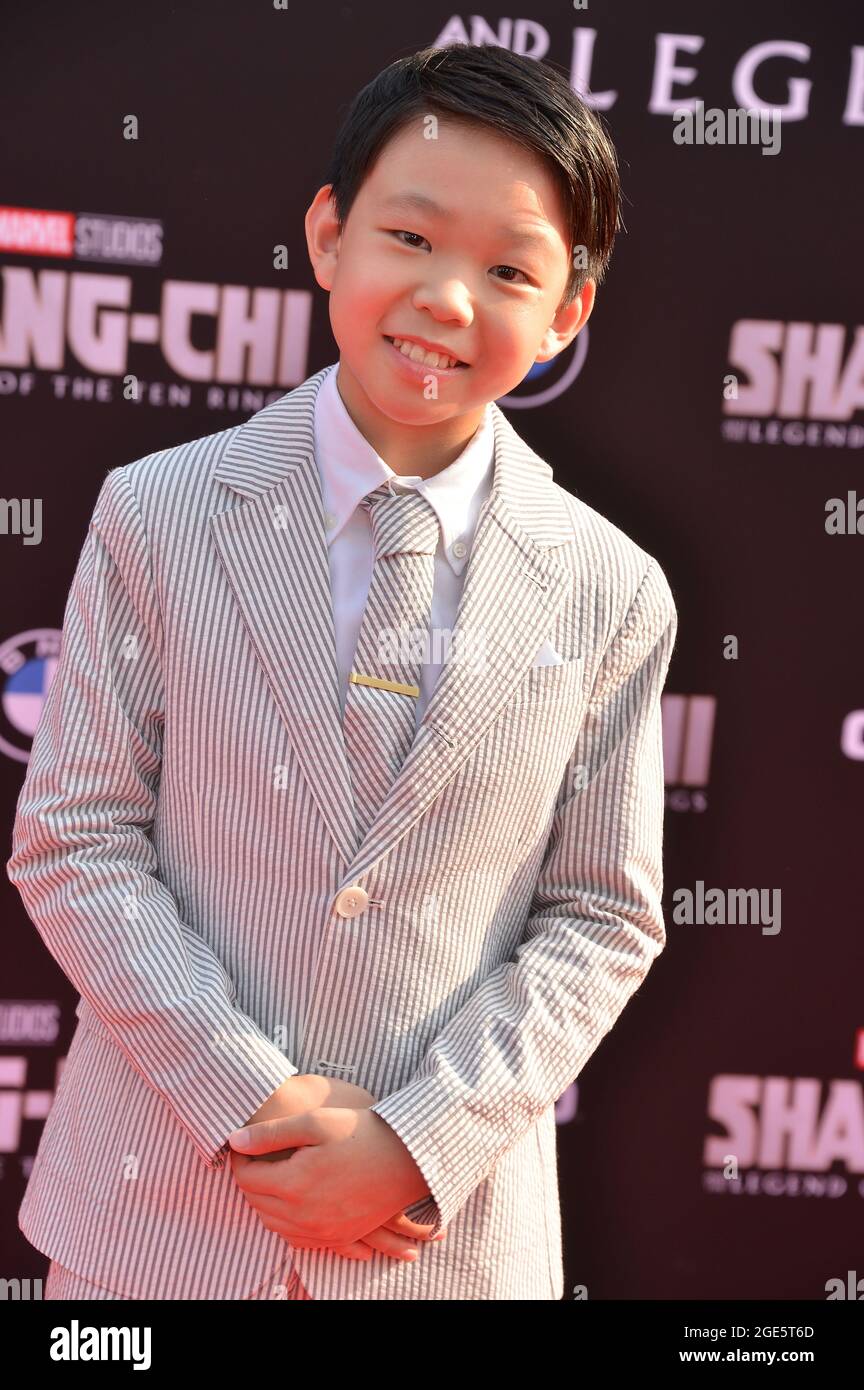 Los Angeles, États-Unis. 17 août 2021. Jayden Zhang assiste à la première Marvel de Disney de Shang-Chi et à la légende des dix anneaux au théâtre El Capitan de Los Angeles. 16 août 2021. Crédit : Tsuni/USA/Alay Live News Banque D'Images