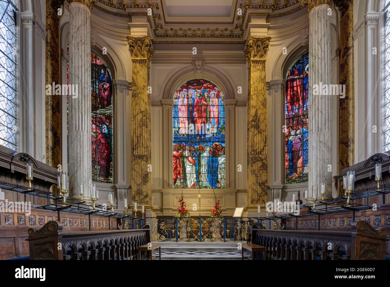 Intérieur de l'église de la cathédrale Saint-Philippe, Birmingham, Royaume-Uni ; 18th siècle dans le style baroque anglais par Thomas Archer Banque D'Images