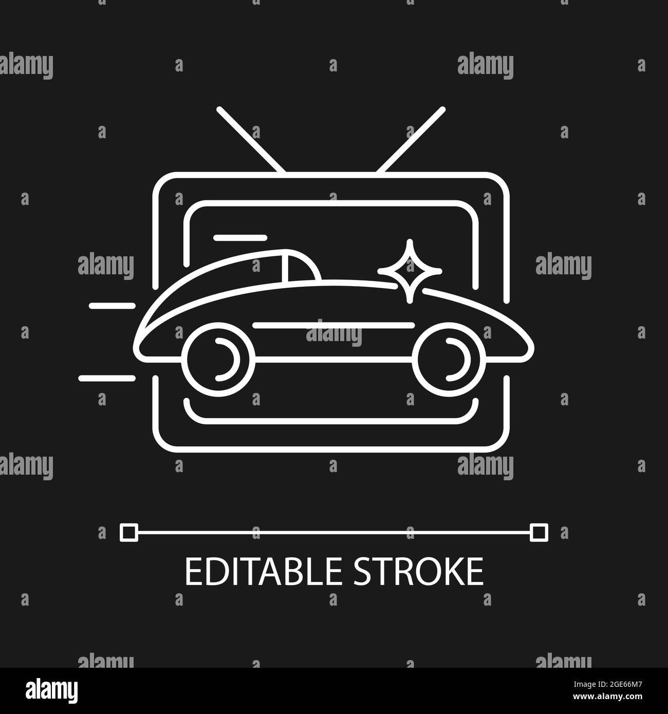 Dessin de voiture course Banque d'images noir et blanc - Alamy