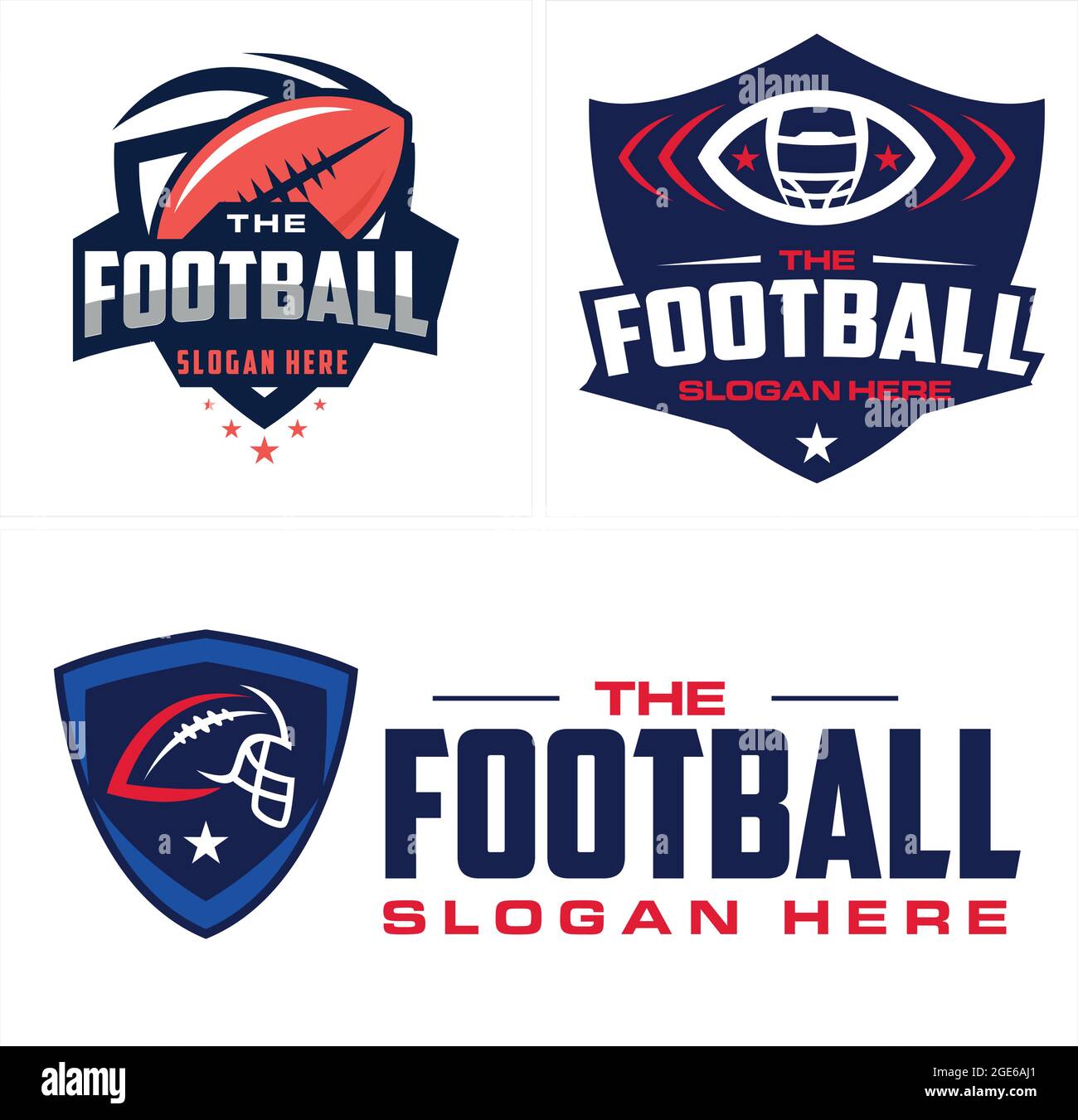 Logo de bouclier de l'écusson du football américain Illustration de Vecteur