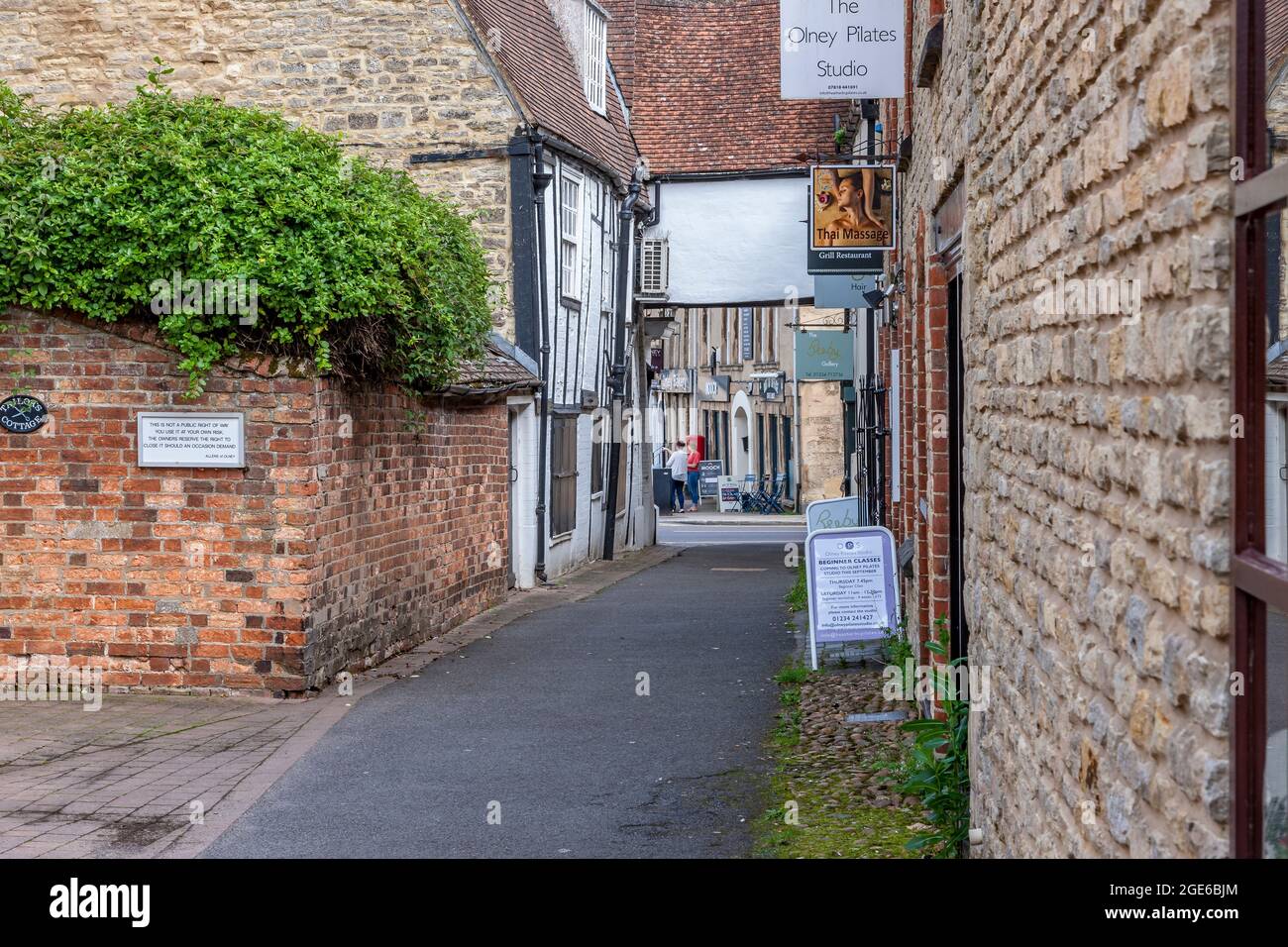 Ville de marché d'Olney, arrondissement de Milton Keynes à Buckinghamshire, Angleterre. Banque D'Images