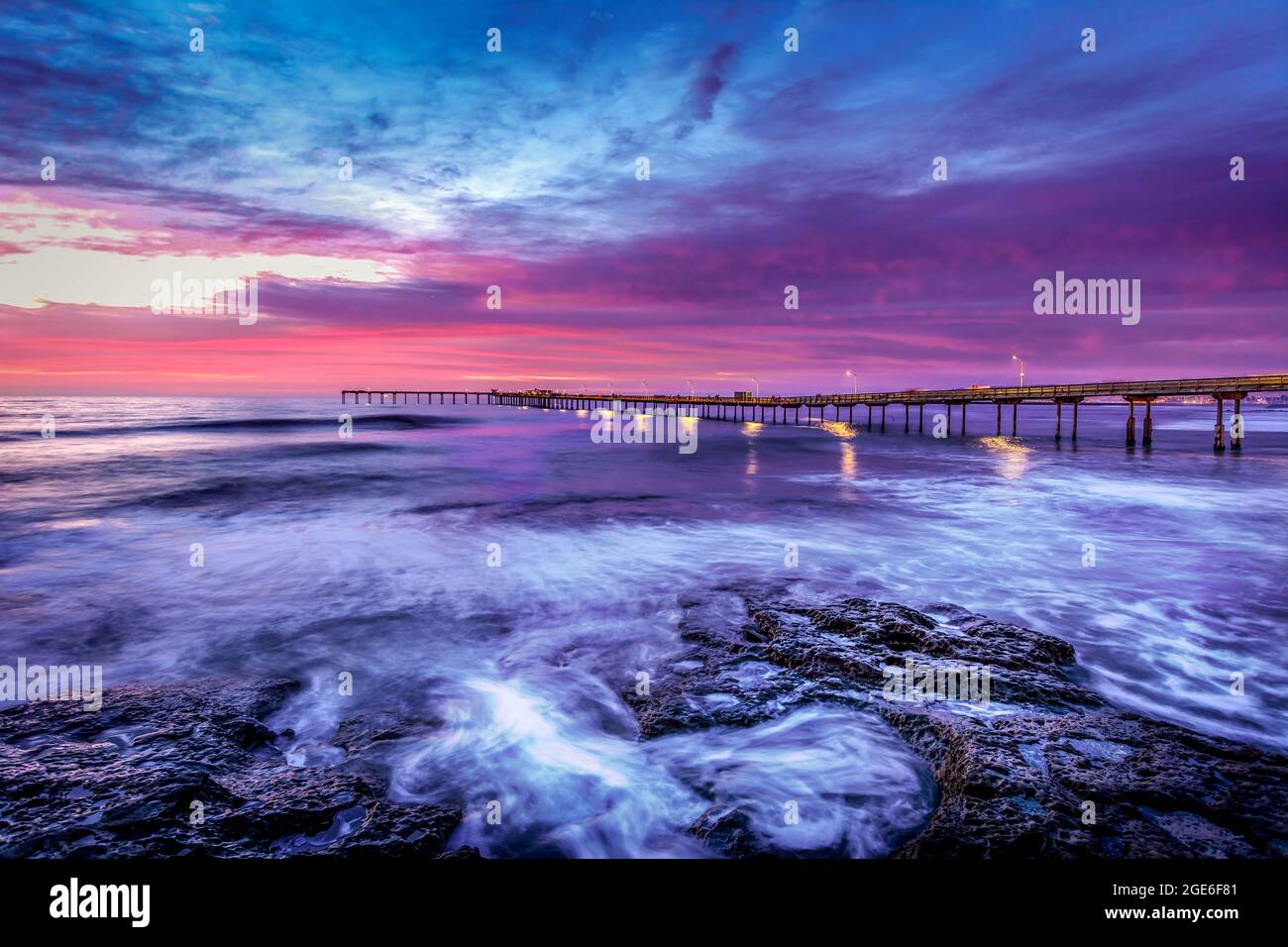 Coucher de soleil sur la Californie à San Diego Banque D'Images