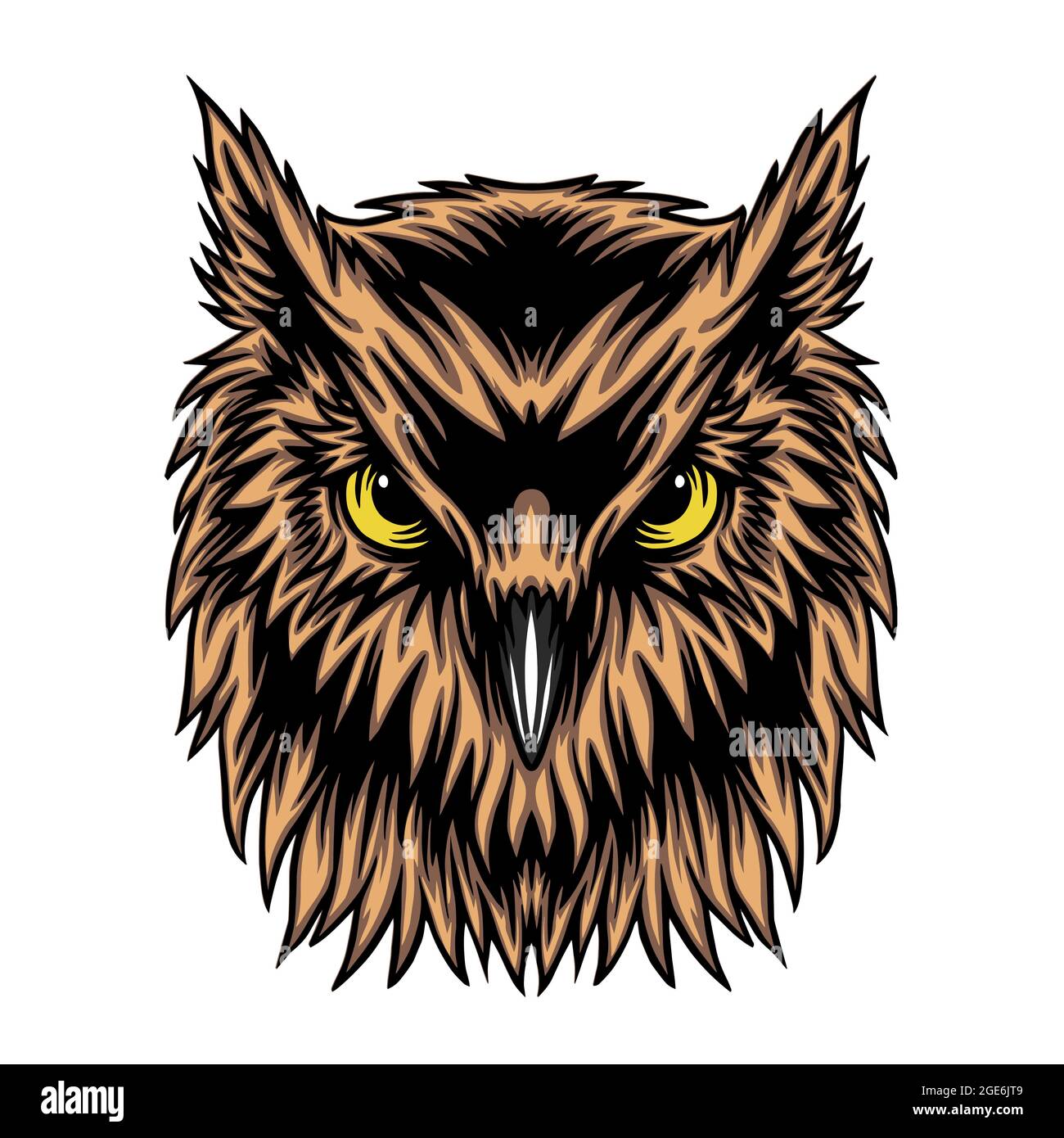 illustration de la conception de la tête de hibou vecto Illustration de Vecteur