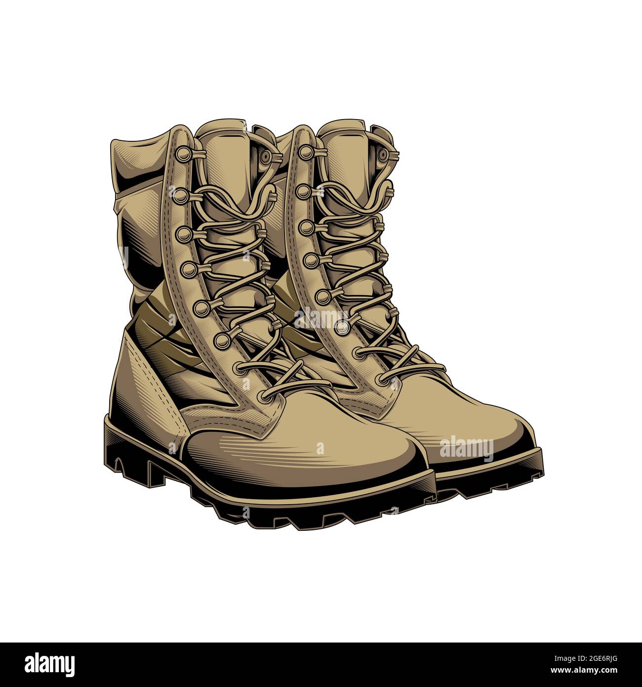 couleur de la version des bottes tactiques Illustration de Vecteur