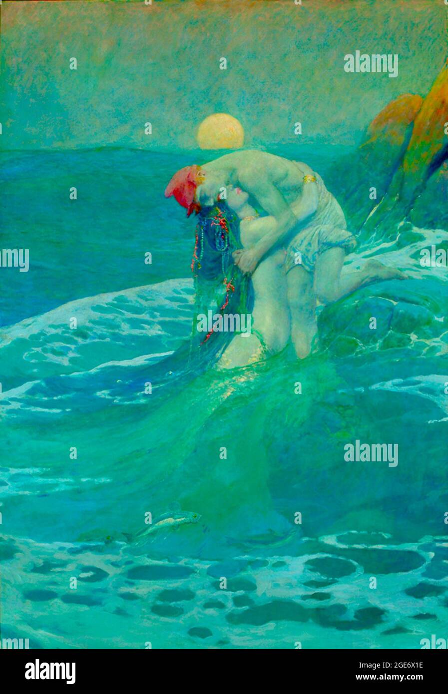 L'œuvre d'Howard Pyle intitulée la sirène - 1910 Banque D'Images