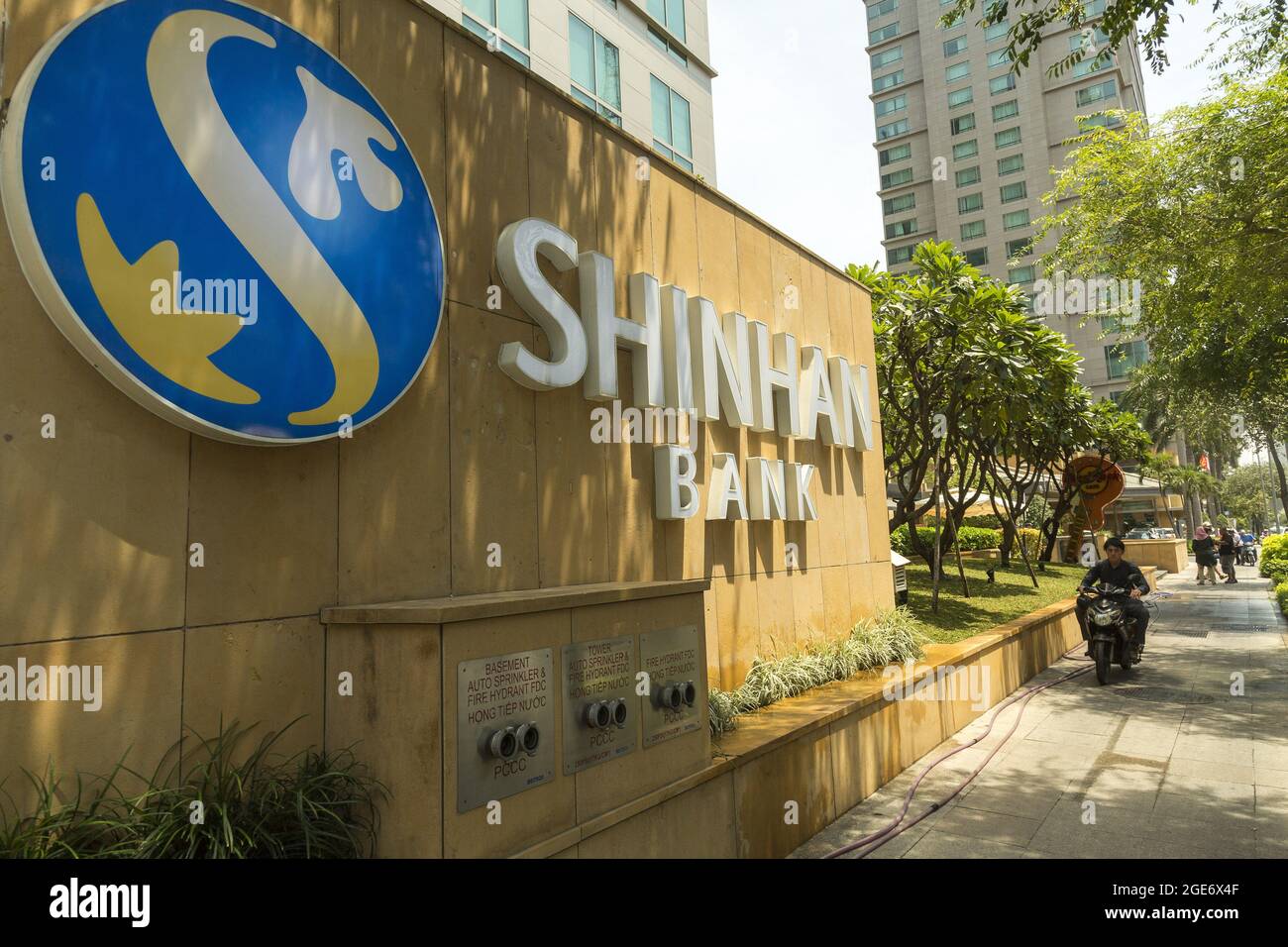 Bureau de banque Shinhan à Ho Chi Minh Banque D'Images