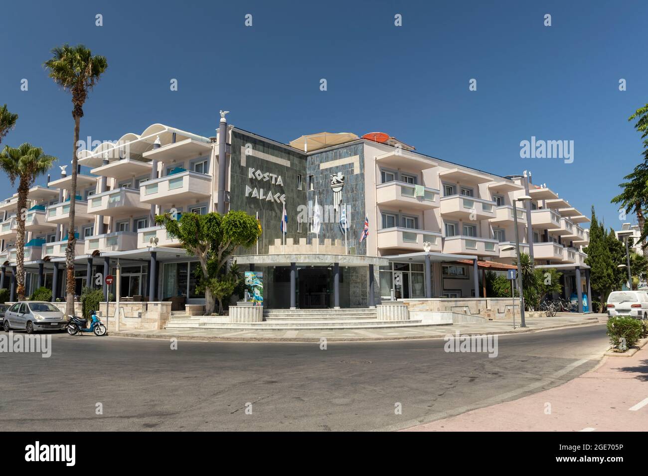 Le Kosta Palace Hotel à Kos Town, Kos, Ile du Dodécanèse, Grèce Banque D'Images