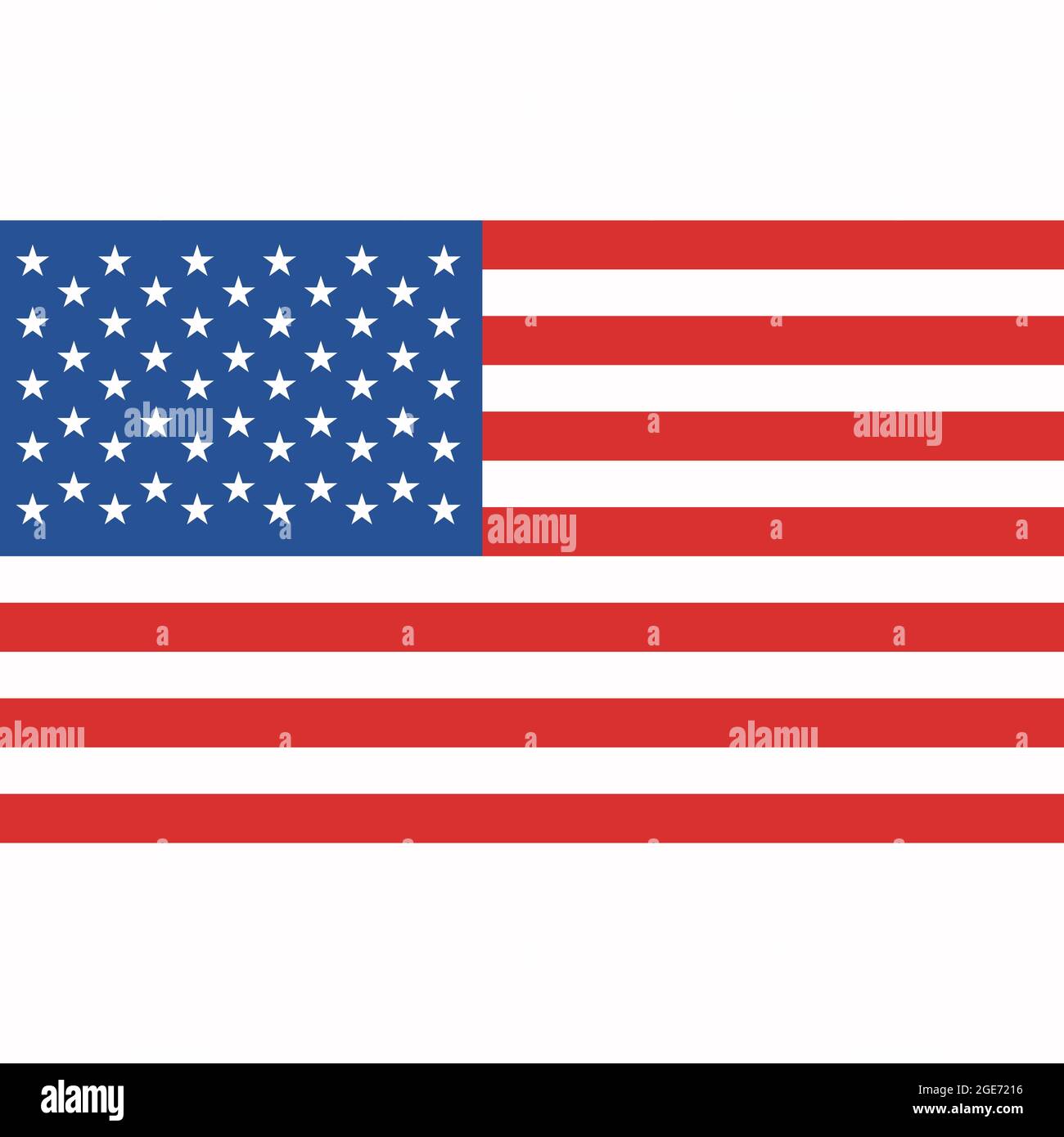 image vectorielle de l'illustration du drapeau américain sur fond blanc Illustration de Vecteur