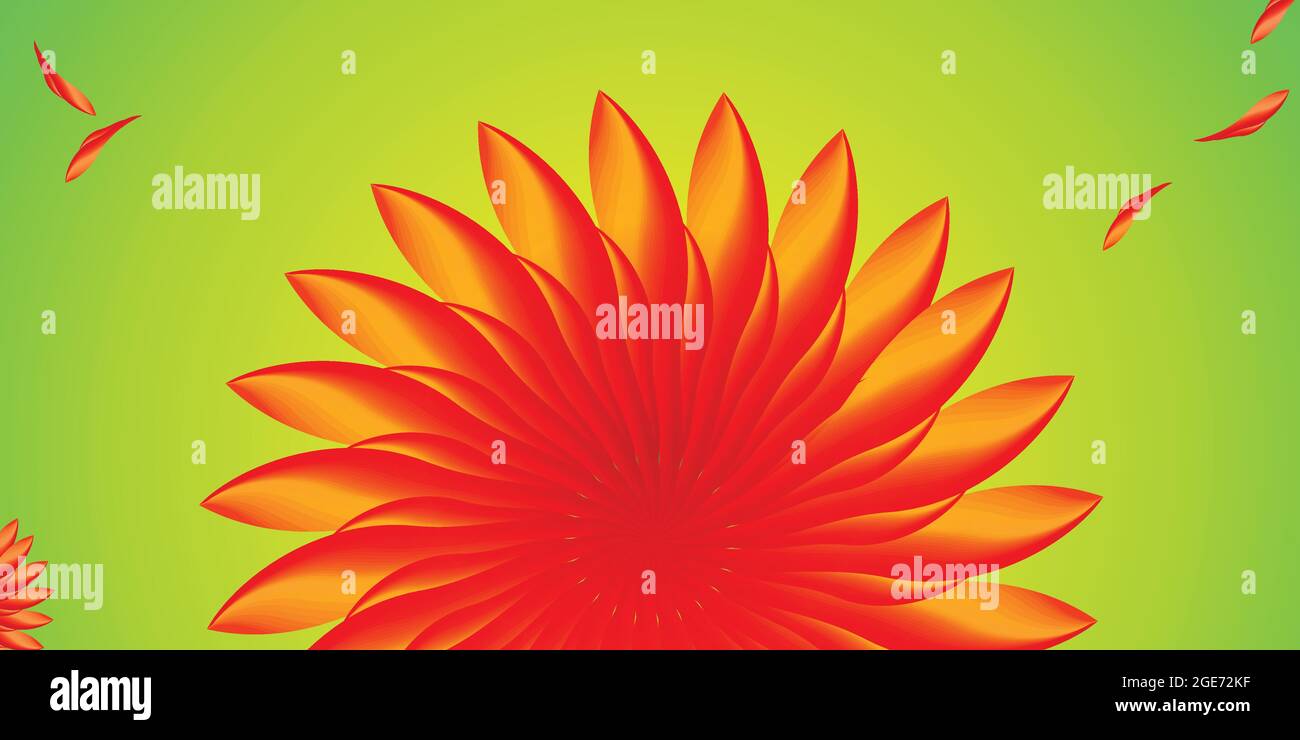 Fleur plante rouge couleur abstraite arrière-plan icône bannière objet élément papier peint décoration art isolé design motif illustration vectorielle Illustration de Vecteur