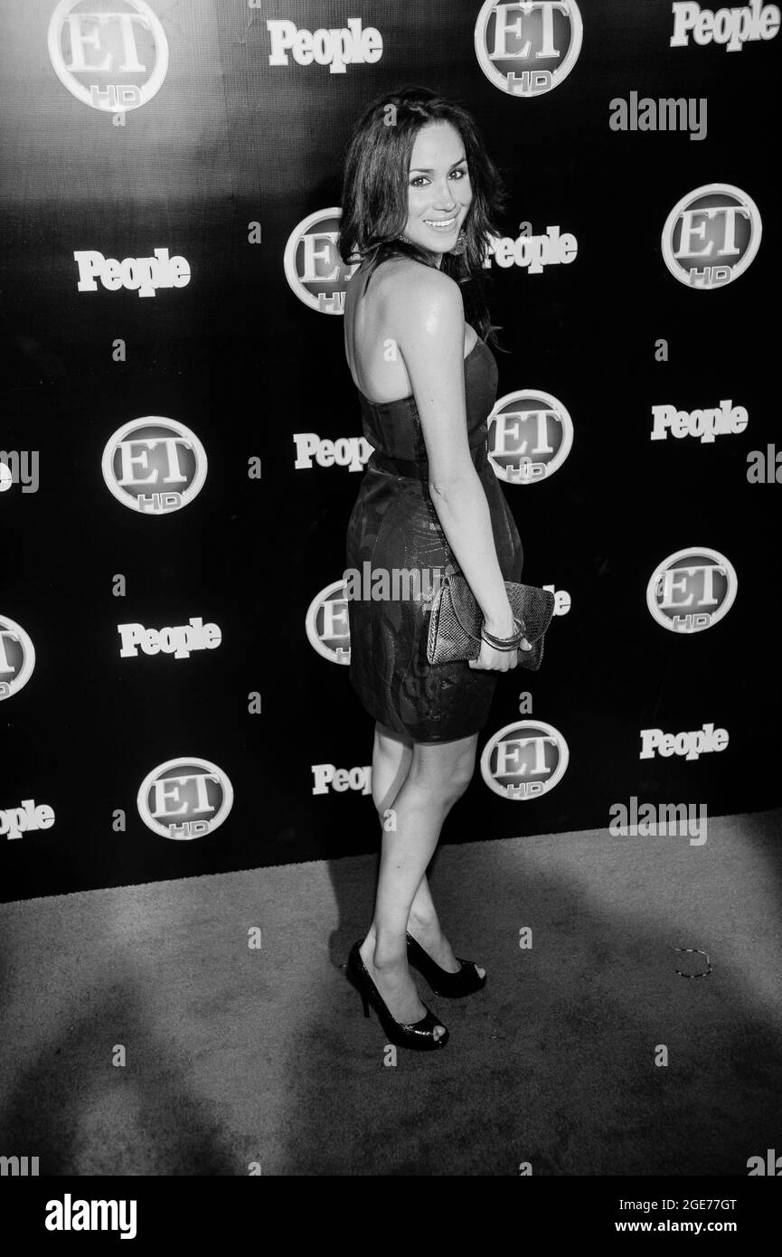 L'actrice Meghan Markle assiste aux arrivées pour Entertainment ce soir et PEOPLE Emmy After Party à Walt Disney concert Hall le 21 septembre 2008 à Los Angeles, Californie. Banque D'Images