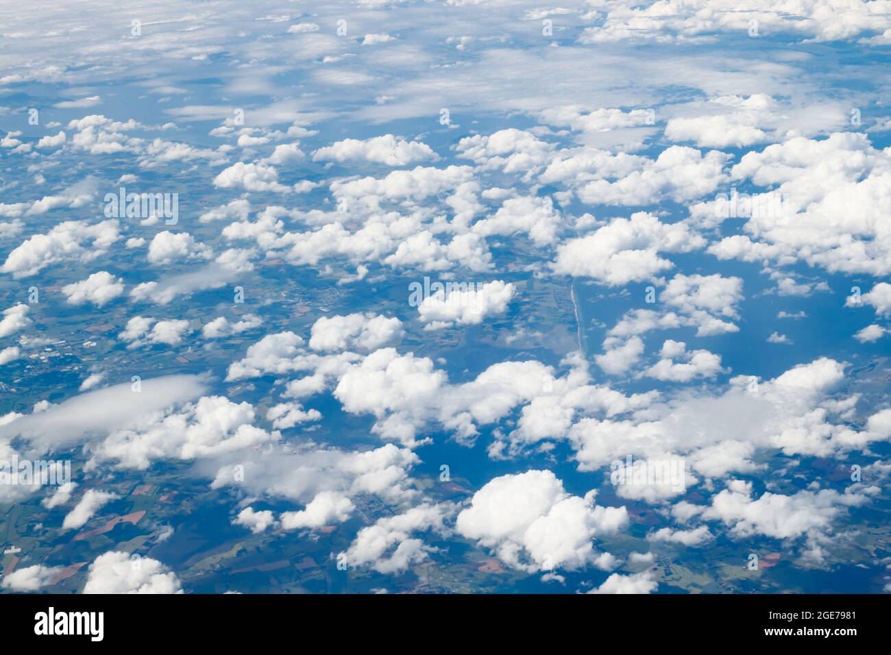 Vue aérienne depuis le plan. Vol d'Helsinki à Amsterdam. Banque D'Images