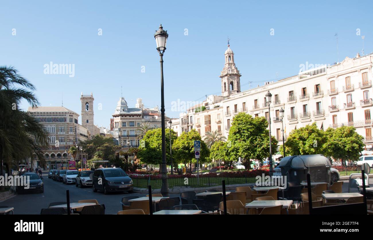 La Plaza de la Reina, Valencia, Espagne, Europe Banque D'Images