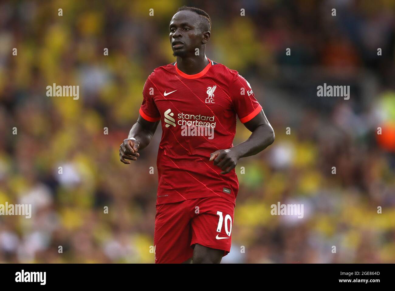 Sadio Mane de Liverpool - Norwich City v Liverpool, Premier League, Carrow Road, Norwich, Royaume-Uni - 14 août 2021 usage éditorial exclusif - restrictions DataCo applicables Banque D'Images