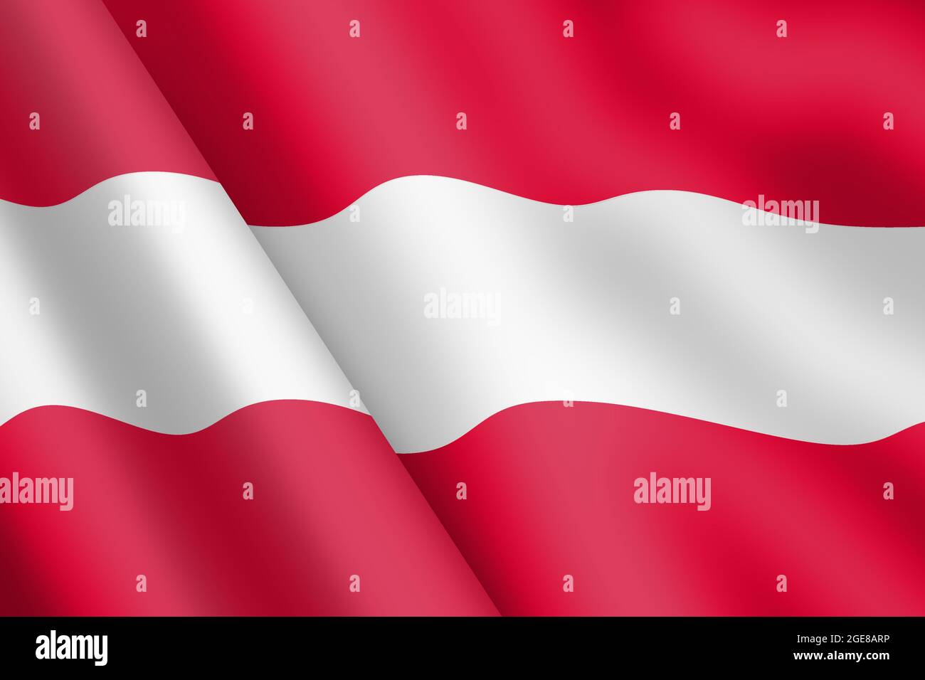 Autriche drapeau d'ondulation du vent en 3d illustration Banque D'Images