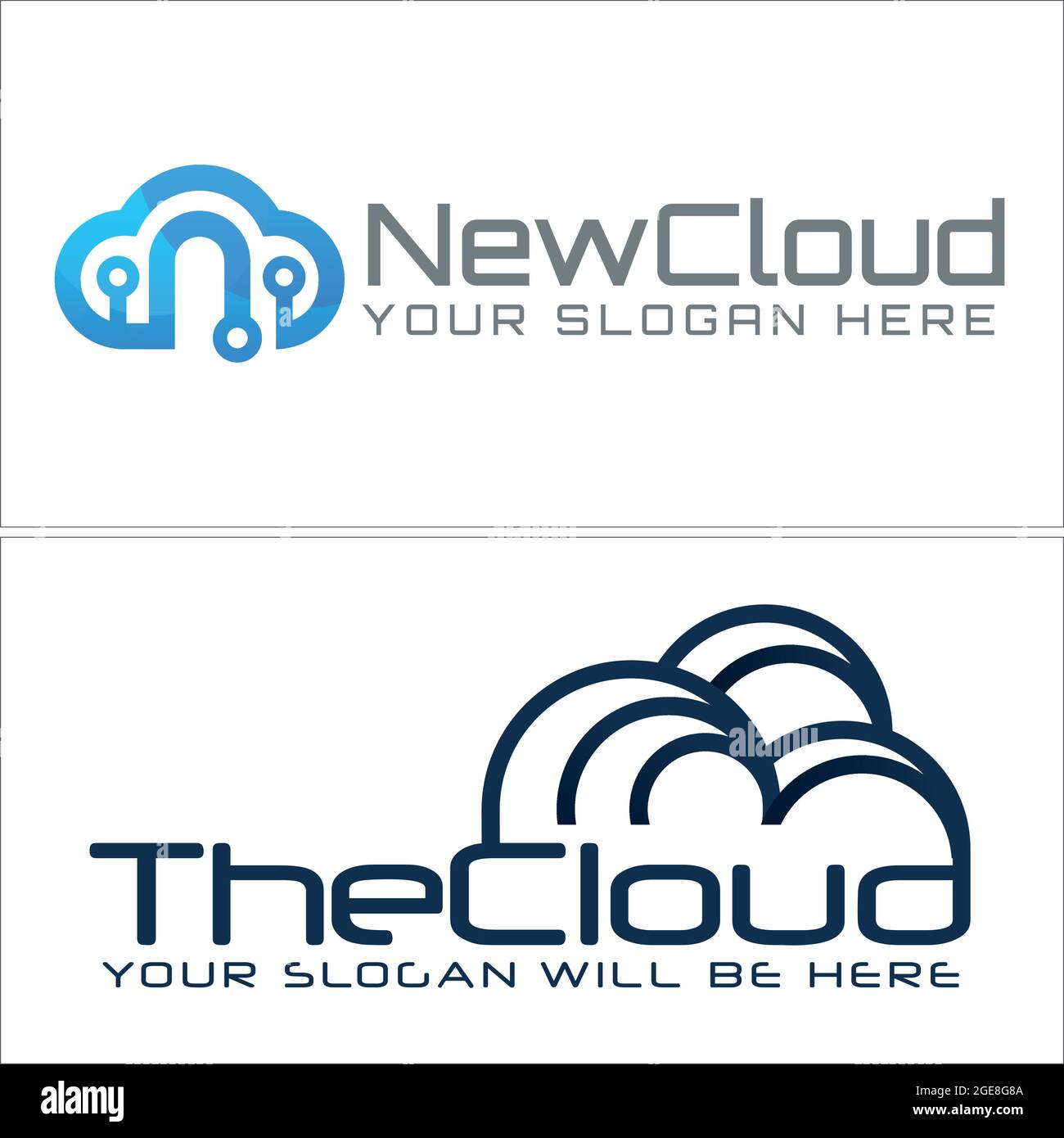 Technologie d'entreprise avec logo icon Cloud Storage cyber Web Illustration de Vecteur