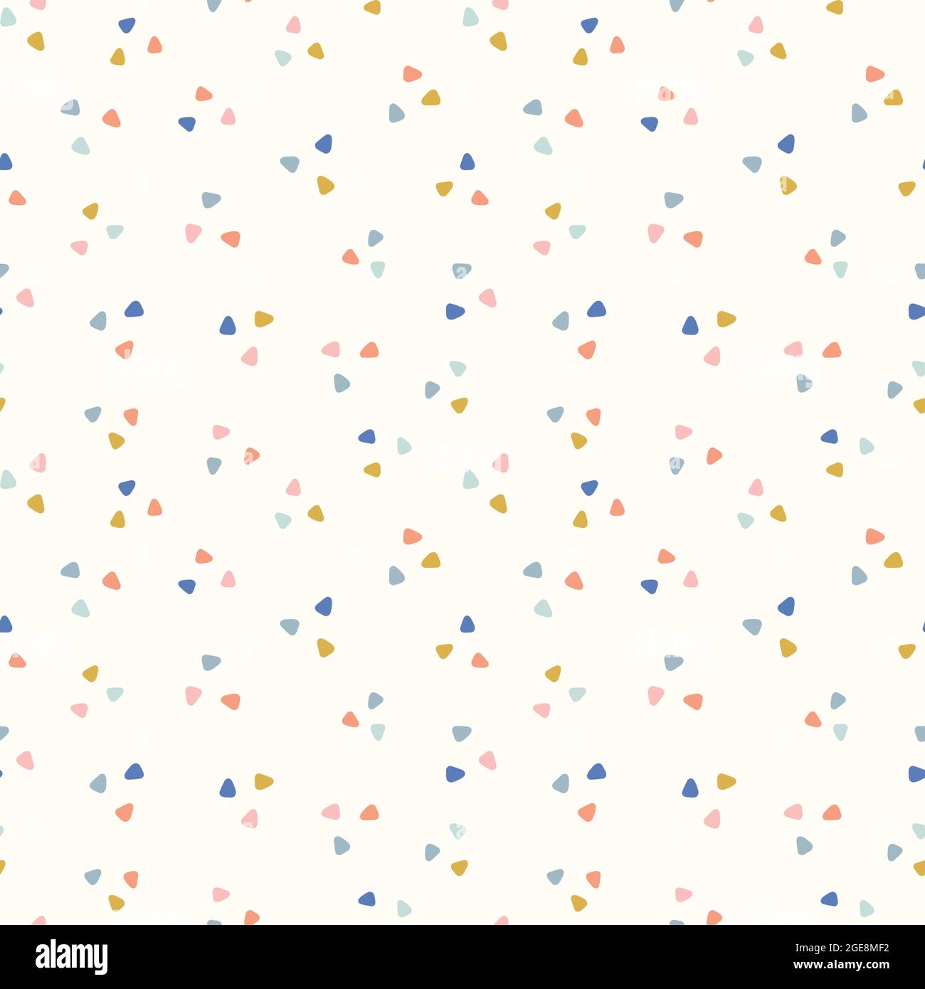 Arrière-plan du motif de triangle abstrait. Répétition vectorielle sans couture de jolis triangles dessinés à la main dans des couleurs tendance. Ressource de conception Illustration de Vecteur