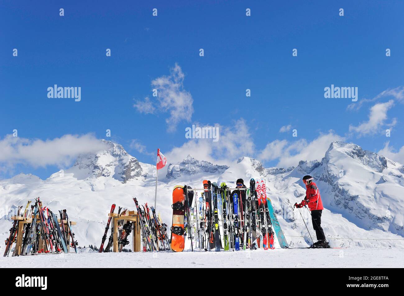 FRANCE, HAUTESAVOIE (74) MASSIF DES ARAVIS, LE GRAND BORNAND, DOMAINE SKIABLE, RESTAURANT DE