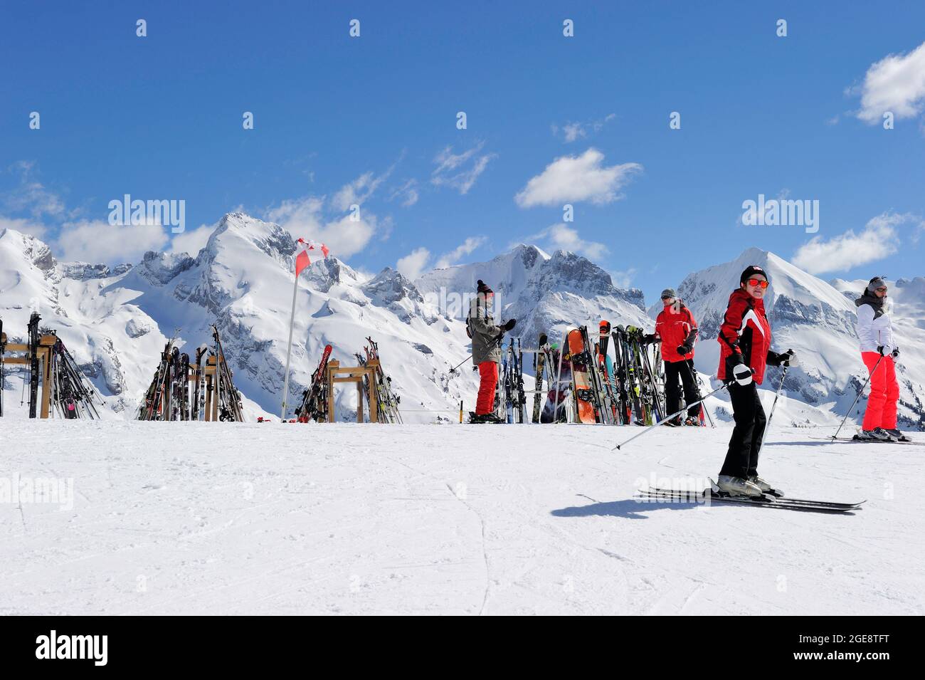 FRANCE, HAUTESAVOIE (74) MASSIF DES ARAVIS, LE GRAND BORNAND, DOMAINE SKIABLE, RESTAURANT DE