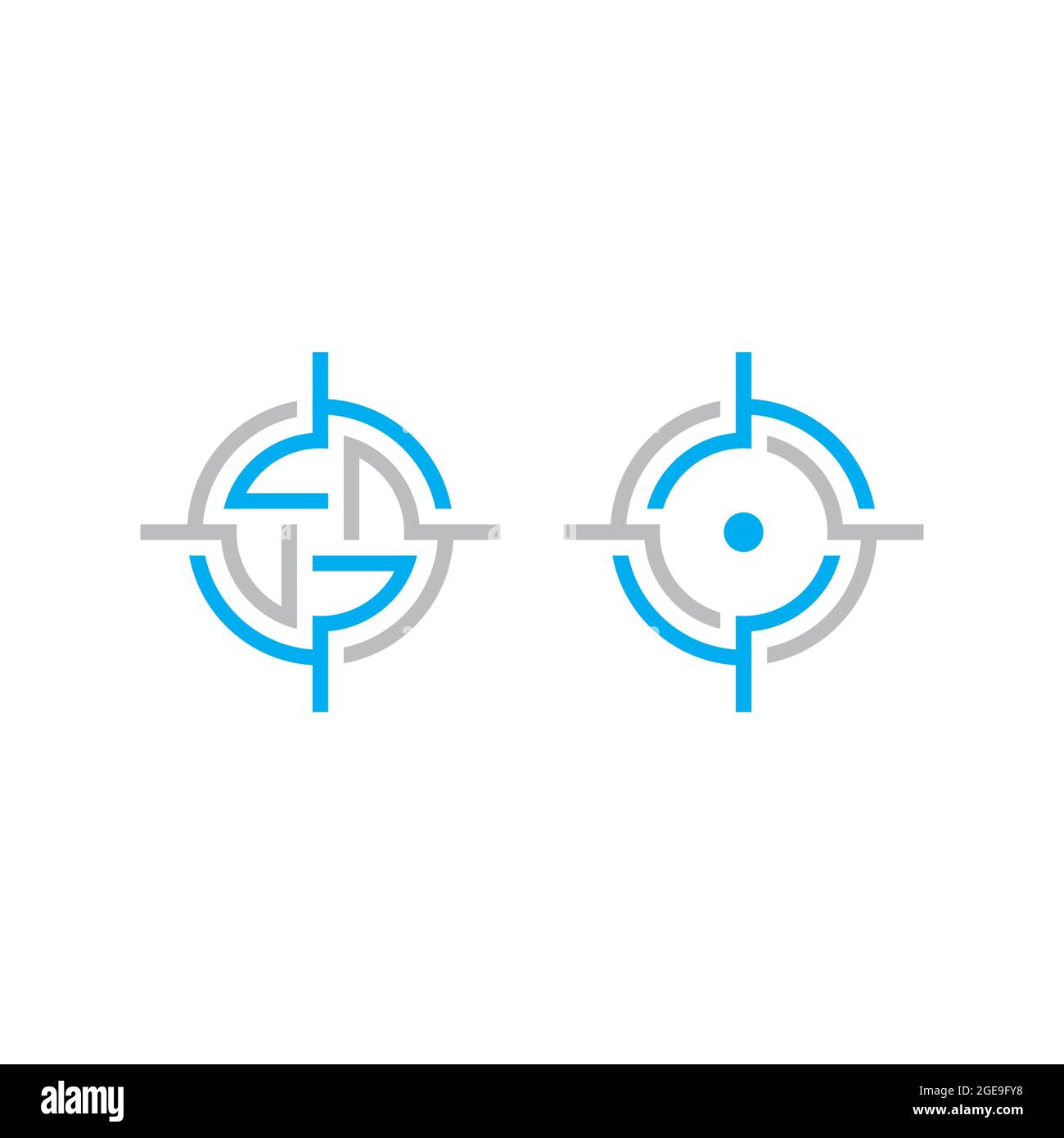 modèle de conception d'illustration vectr avec icône de mise au point Illustration de Vecteur