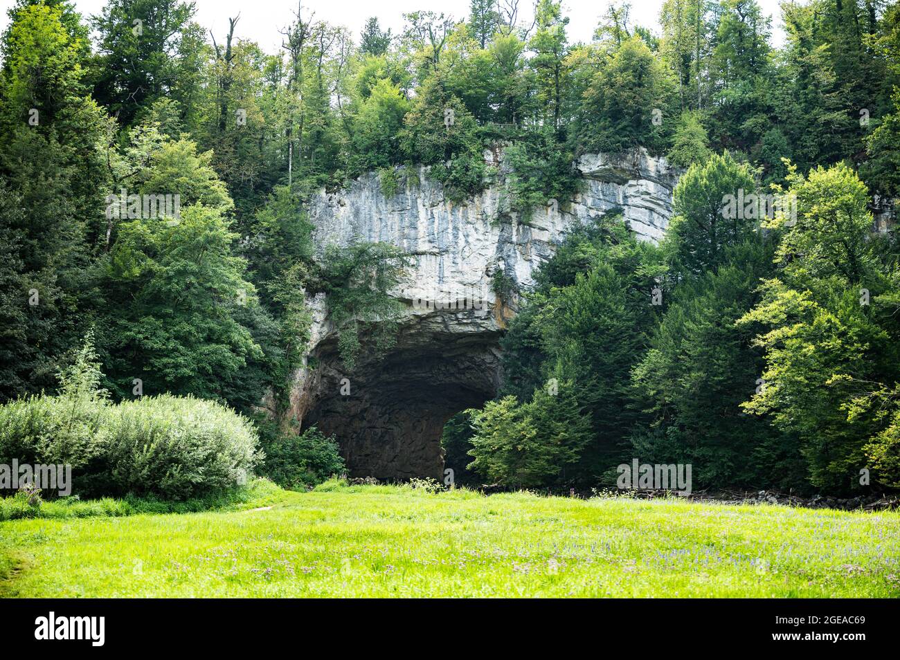 Pont d'arche en pierre naturelle dans le parc paysager de Rakov Škocjan Banque D'Images