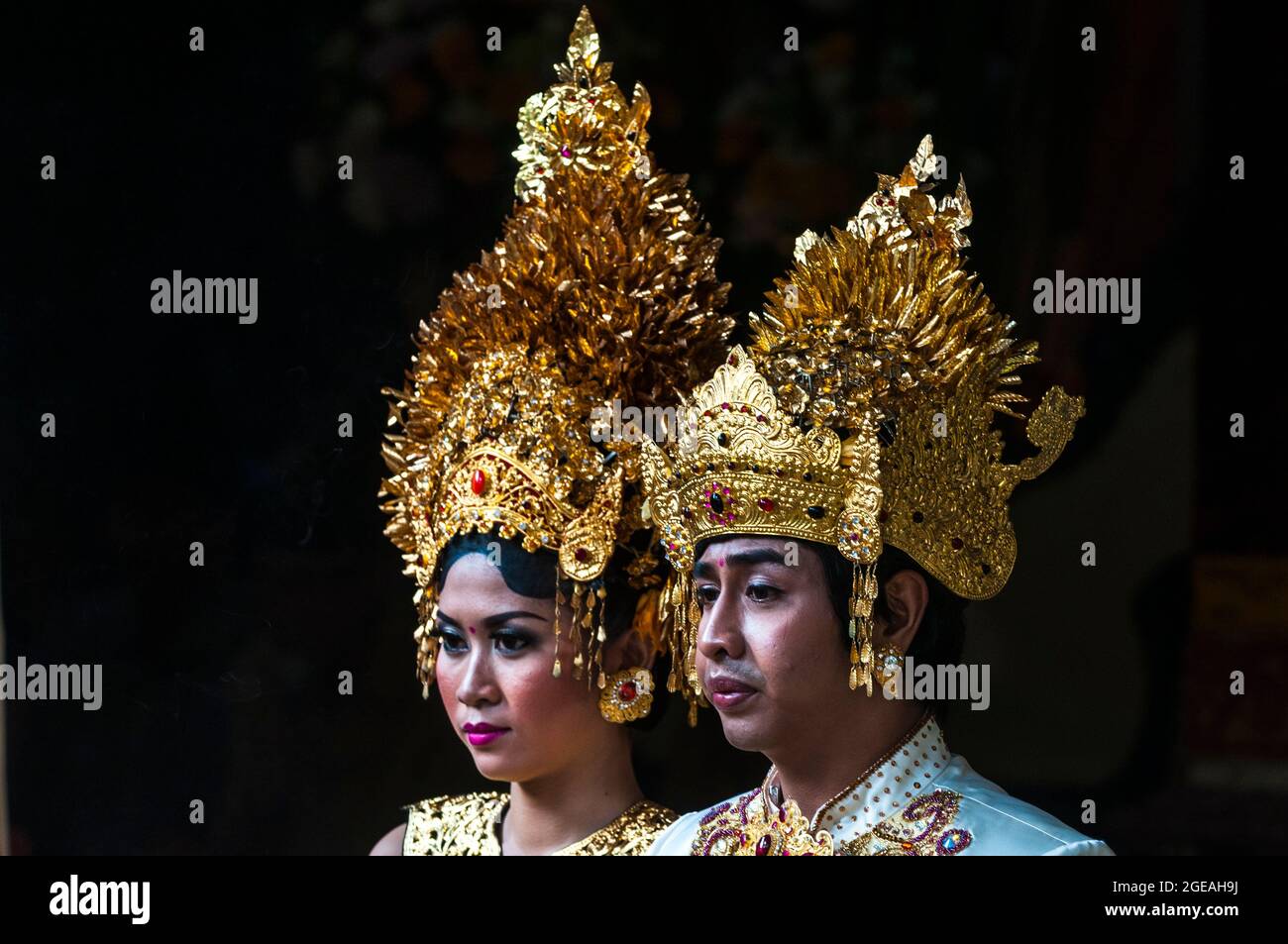 Un mariage indonésien traditionnel, Bali Banque D'Images
