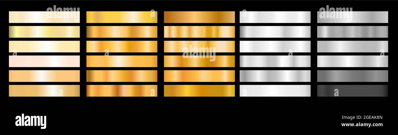 Collection de nuances d'or, de perles d'or et d'argent Illustration de Vecteur