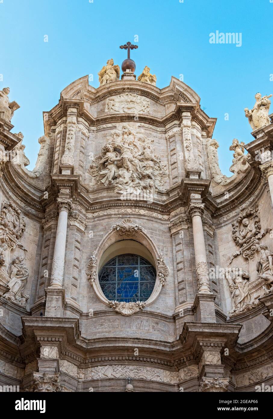 Porte du portail des fers, Cathédrale de Valence, Espagne Banque D'Images