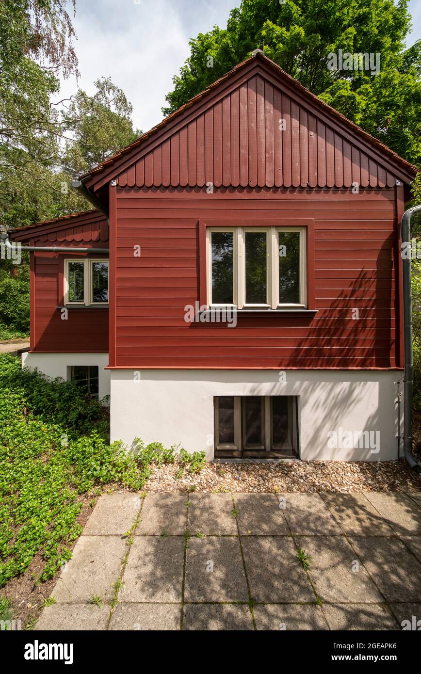 Caputh BEI Potsdam, Einsteinhaus, Landhaus für Albert Einstein, 1929 von Konrad Wachsmann erbaut, Gartenhaus Banque D'Images