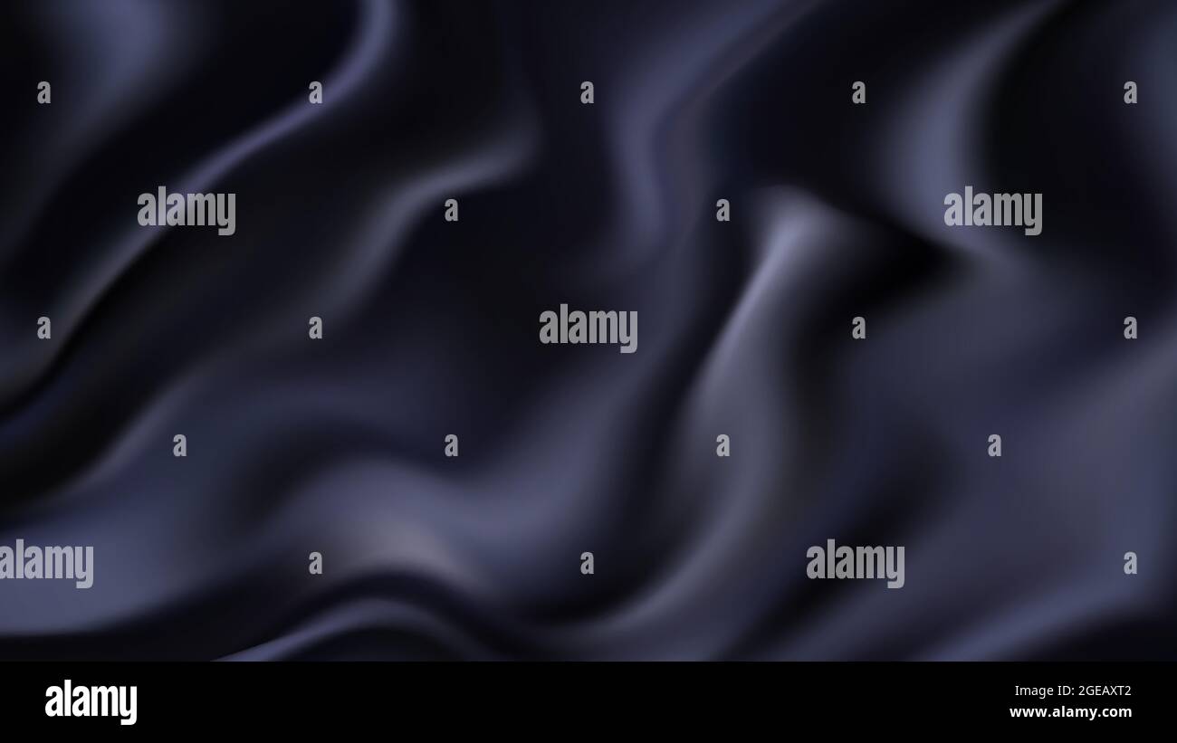 Arrière-plan ondulé abstrait noir avec structure ondulée lisse Illustration de Vecteur