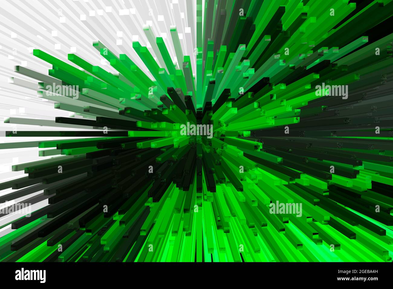 Résumé Vert foncé et blanc effet d'explosion texture arrière-plan Banque D'Images
