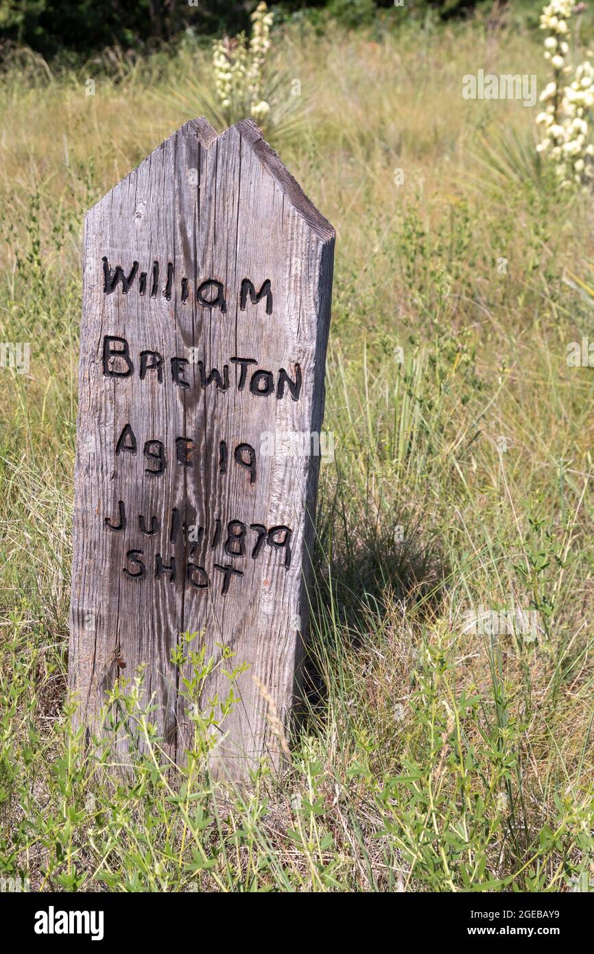 Ogallala, Nebraska - Boot Hill, un cimetière pour les combattants d'armes à feu, les victimes de meurtre, et d'autres qui a été utilisé jusqu'en 1885. Certains de ceux enterrés ici étaient cow-bo Banque D'Images